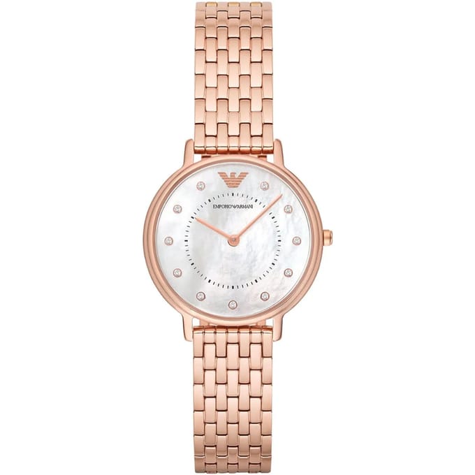 Emporio Armani AR11006 Roze Gouden Dameshorloge