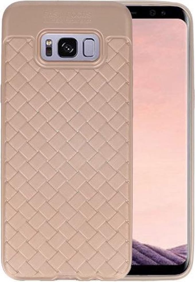 Goud Geweven TPU case hoesje voor Samsung Galaxy S8 Plus