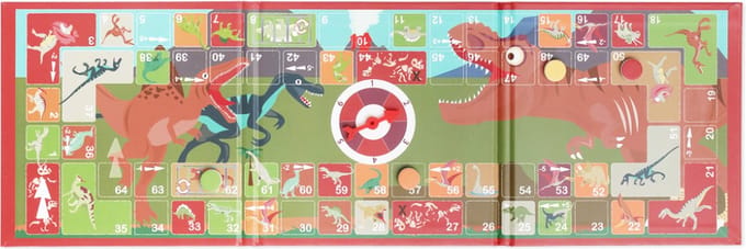 SCRATCH Magnetisch Bordspel To Go - Ganzenbord - Dino - 58X18,5X0,5Cm - 5 Jaar