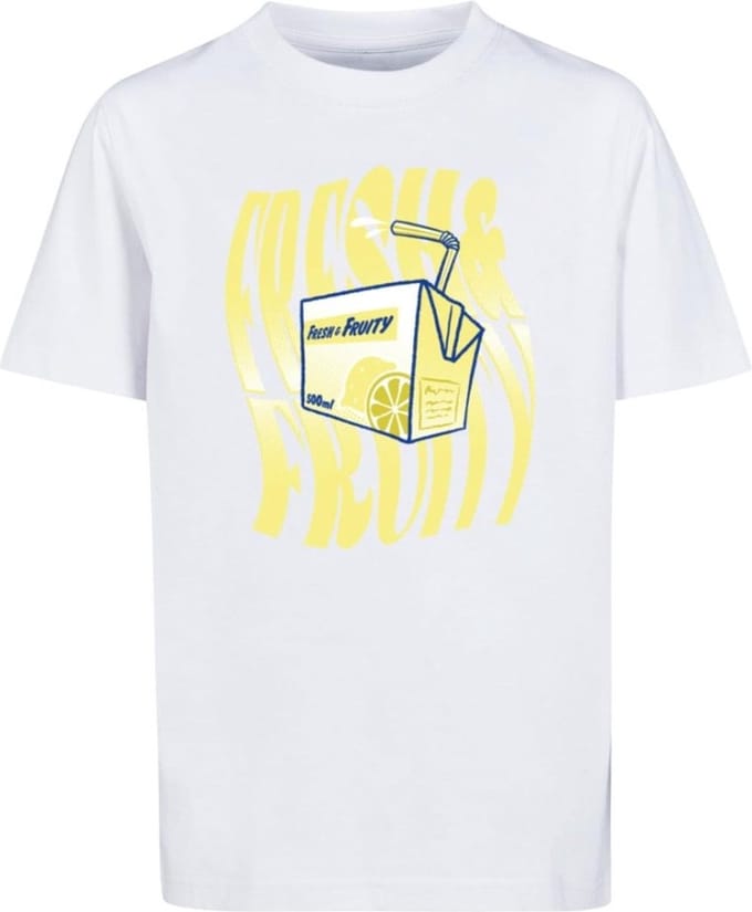 Mister Tee - Fresh And Fruity Kinder T-shirt - Kids 122/128 - Wit