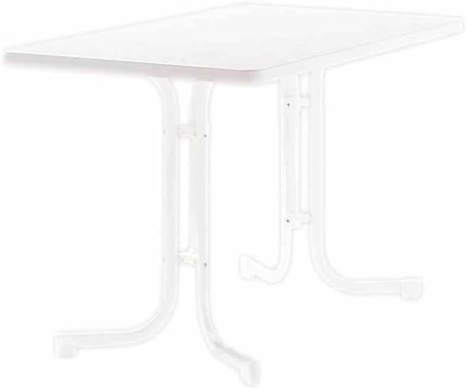 Boulevard Klaptafel 115 x 70 cm - Weerbestendig, Slagvast, Wit Stalen Buisframe