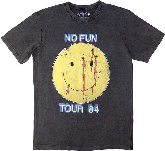 Motley Crue - No Fun Tour '84 Heren T-shirt - 2XL - Grijs