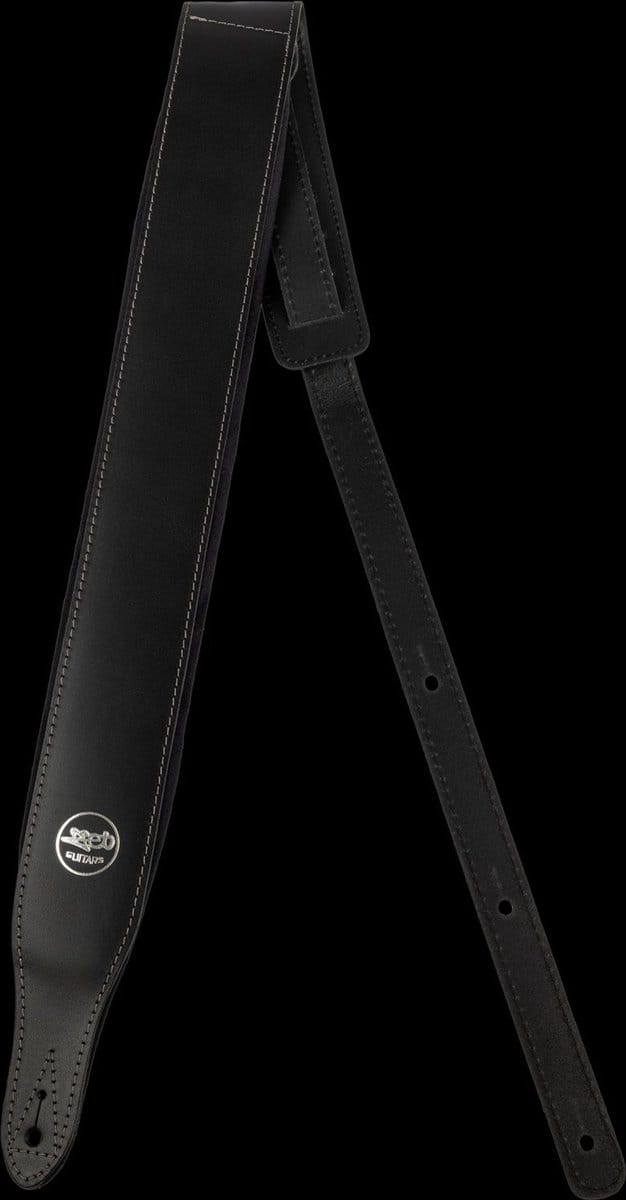 Jet Guitars SL-50 BK Leren Gitaarband - Zwart