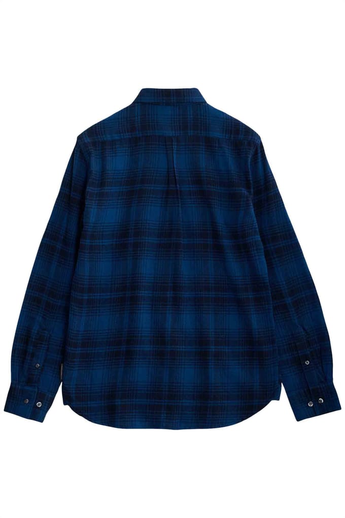 French Connection Scot Flannel Ls Blue/marine Taglia: M | Maglie a manica lunga Outlet | Uomo | Blu