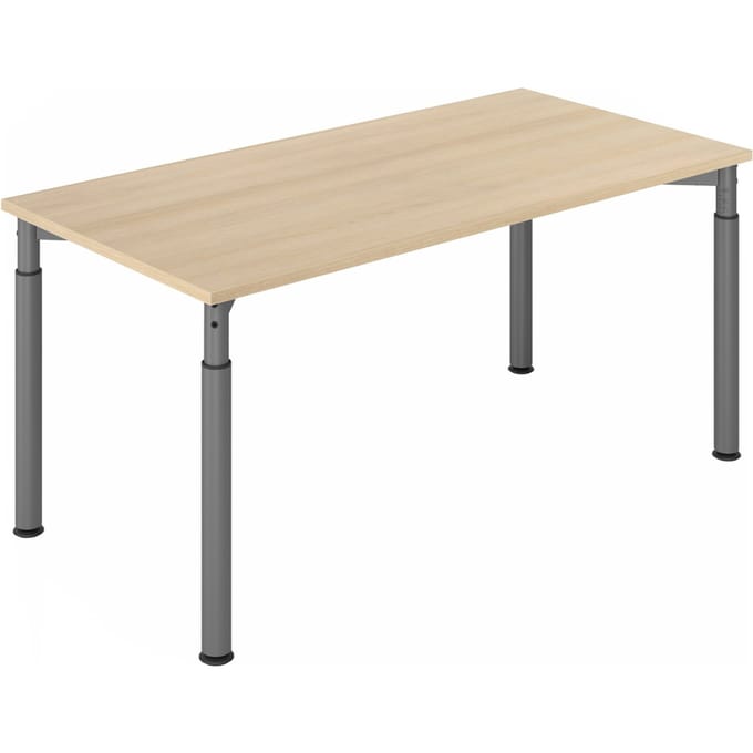YAMA 16 G | Bureau - 160 x 80 Tafelhoogte I In hoogte verstelbaar Eiken/Grafiet