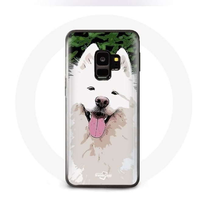 Samsung Galaxy S9 hoesje Wit Samojeed hondenras wit