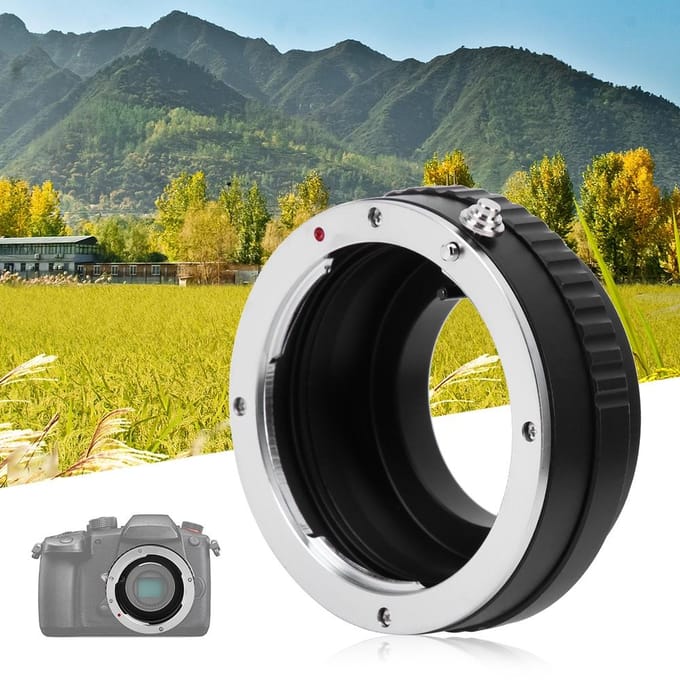 Bague Adaptateur d'Objectif Manuel en Métal pour Objectif Minolta AF à Adapter pour Appareil Photo à Monture M43 black