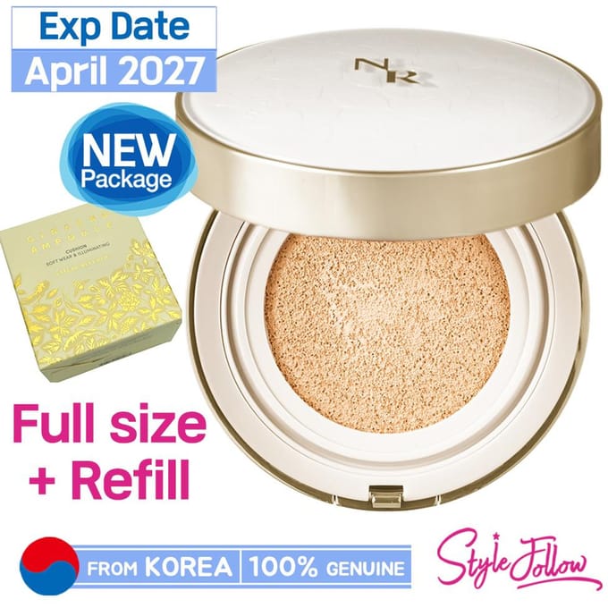 [NATURE REPUBLIC] Ginseng Ampoule Cushion 15g (SPF50+/PA+++) (1set) #N21 Light Beige beige
