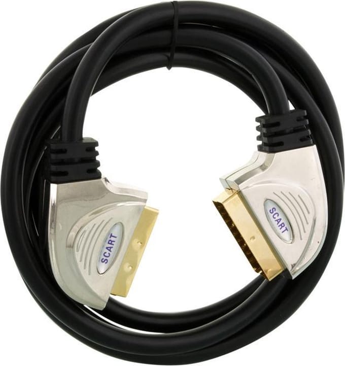Q-LINK scart-kabel 21-polig 3 meter lang | ZWART