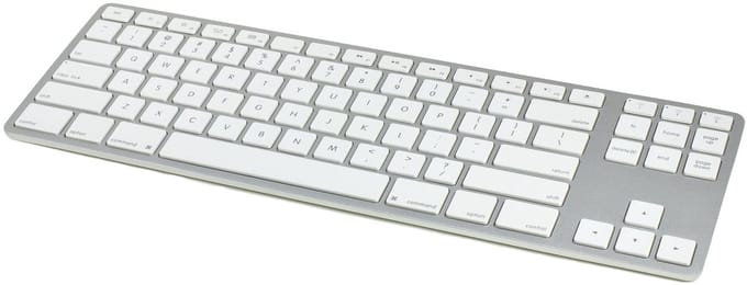 Matias FK408BTS Wireless Aluminum Tenkeyless Keyboard - Silver - Mac