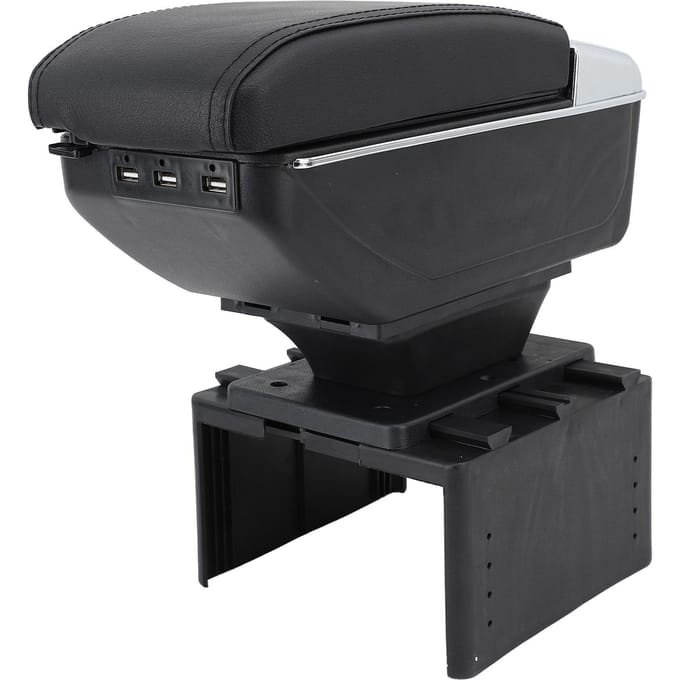 Voor Middenconsole Armsteunbox Uitschuifbare Armleuning Organizer Opbergkoffer Universele Pasvorm voor de Meesten zwart