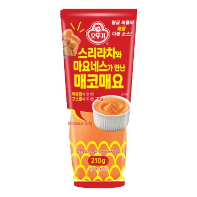 Otoki Sriracha Mayo Koreaanse Pittige Mayonaise Saus Romige Dipsaus 210g 1st/2st 2ea