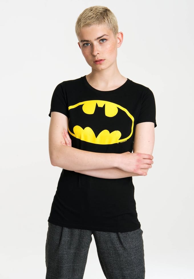 Batman logo shirt dames - Small