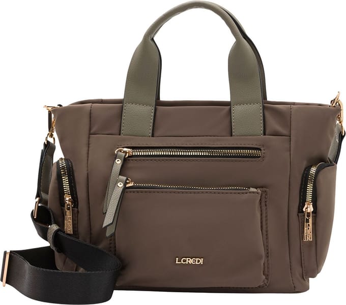 L.CREDI Handtas Schoudertas Odeta Handle Bag Khaki Kaki