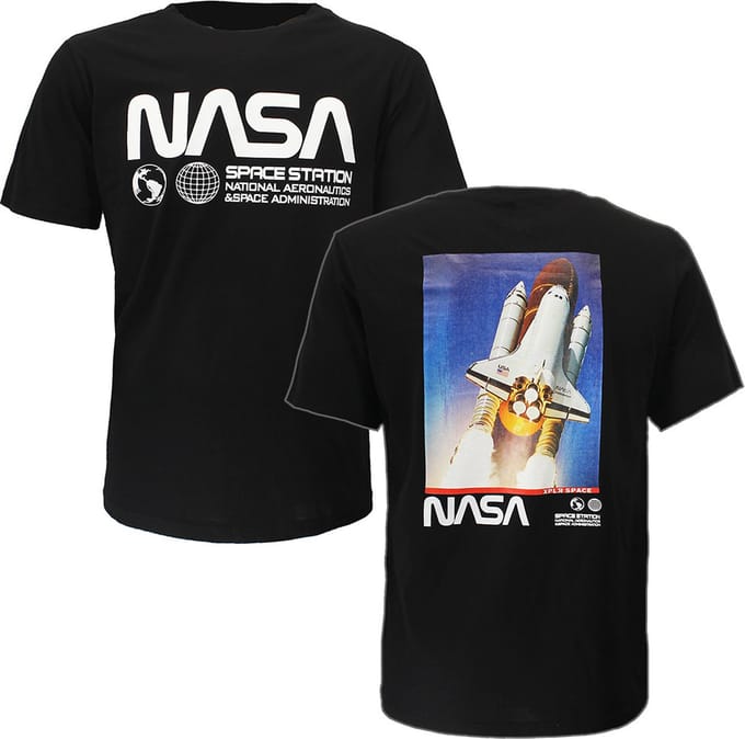 NASA Planets Logo x Space Shuttle Endeavor T-Shirt - Officiële Merchandise - S