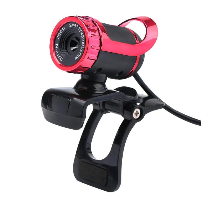 Desktop Webcam USB 2.0 Webcam Laptopcamera Ingebouwde geluidsabsorberende microfoon Video-oproep Webcam zilver