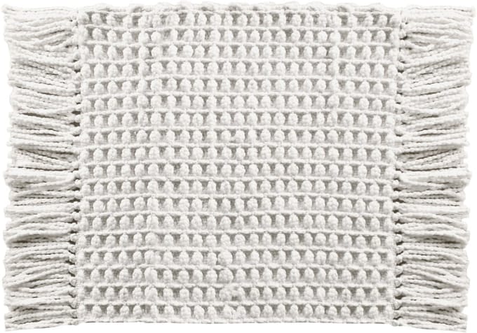 Heckettlane Badmat Madras - Off-White - 60x60 - Antislip - Wasbaar