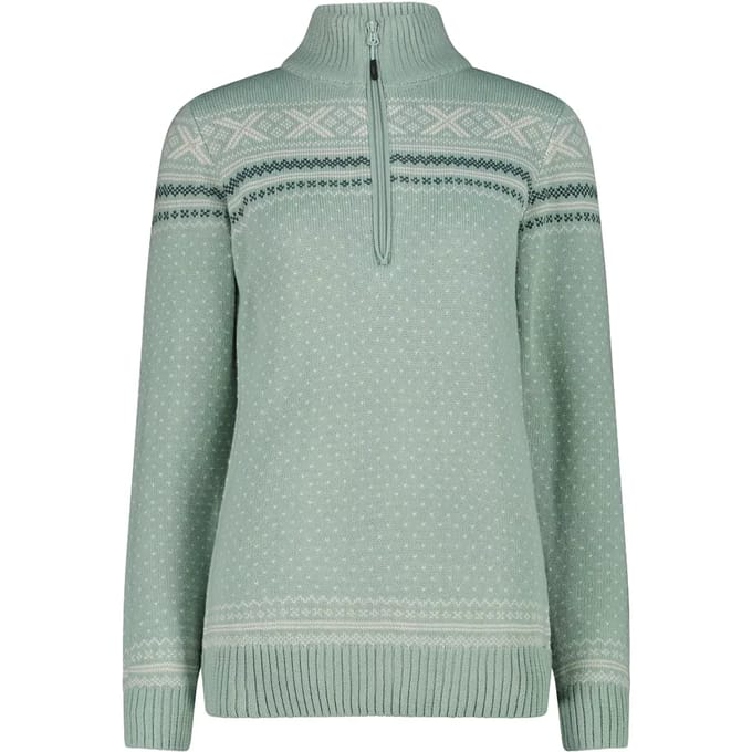 Pullover met halve rits dames CMP Wooltech