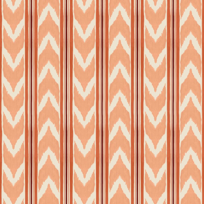 Behang Edgy Ikat perzik roze