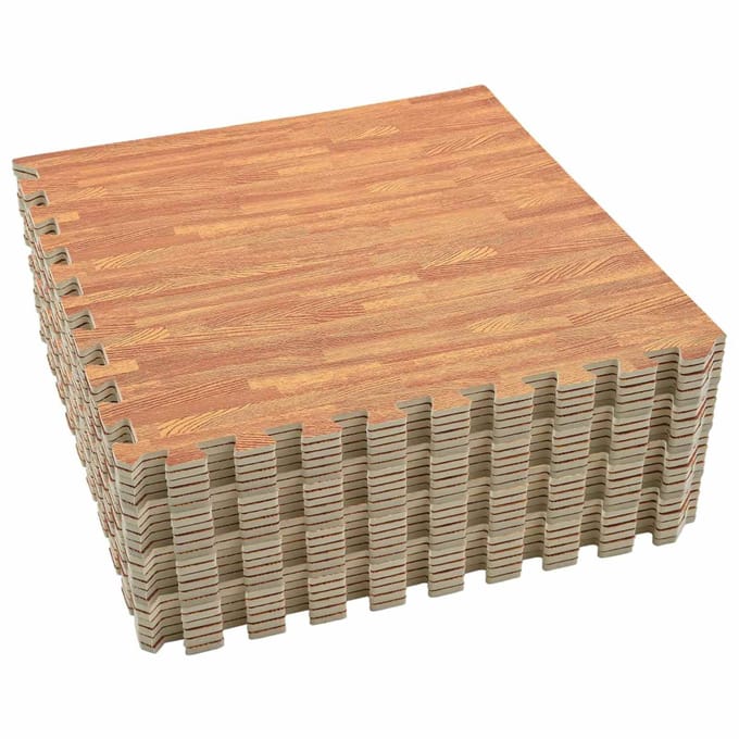vidaXL - Zwemgrondmat - 24 - st - Hout - 8,64 - ㎡ - EVA - Schuim