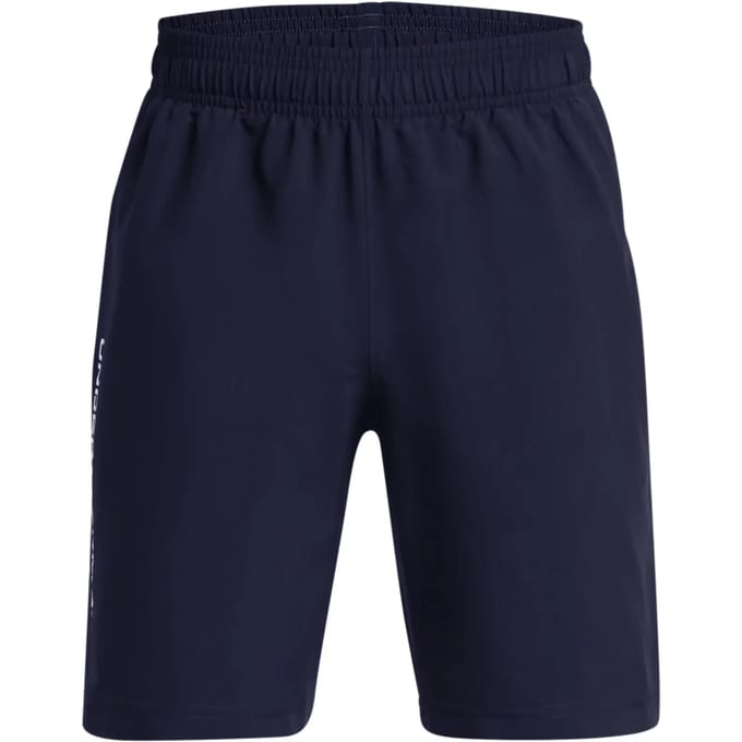 Under Armour UA Tech Woven Wordmark Short Unisex Sportbroek - Navy - Wit