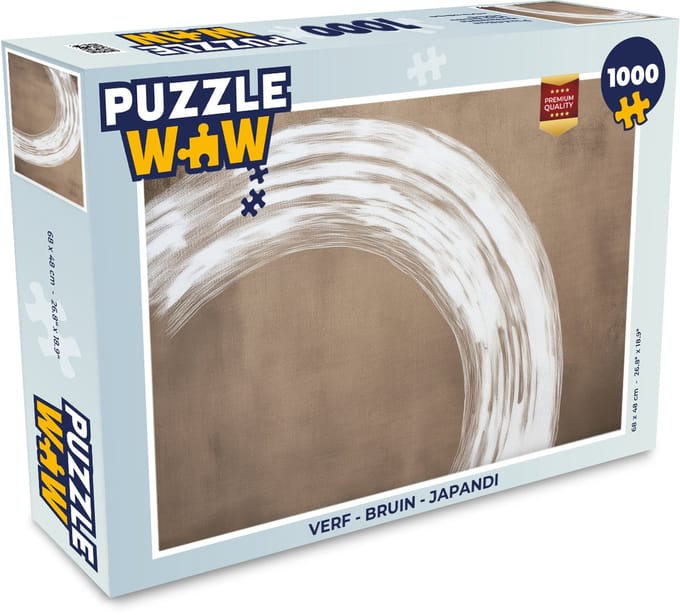 Puzzel Verf - Bruin - Japandi - Legpuzzel - Puzzel 1000 stukjes volwassenen