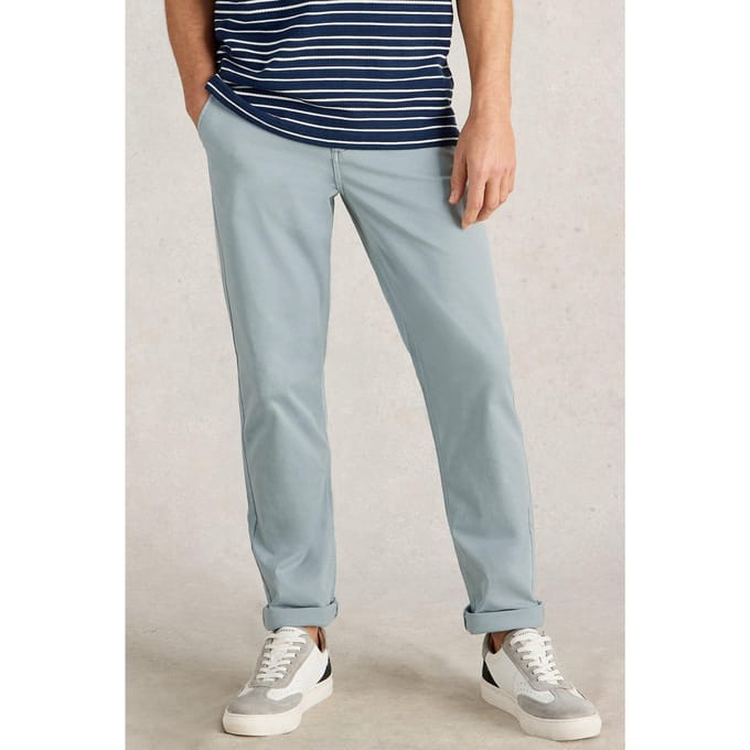 White Stuff Sutton Organic Chino Trouser Light Blue Taglia: W36 REGULAR | Pantaloni chino Outlet | Uomo | Blu