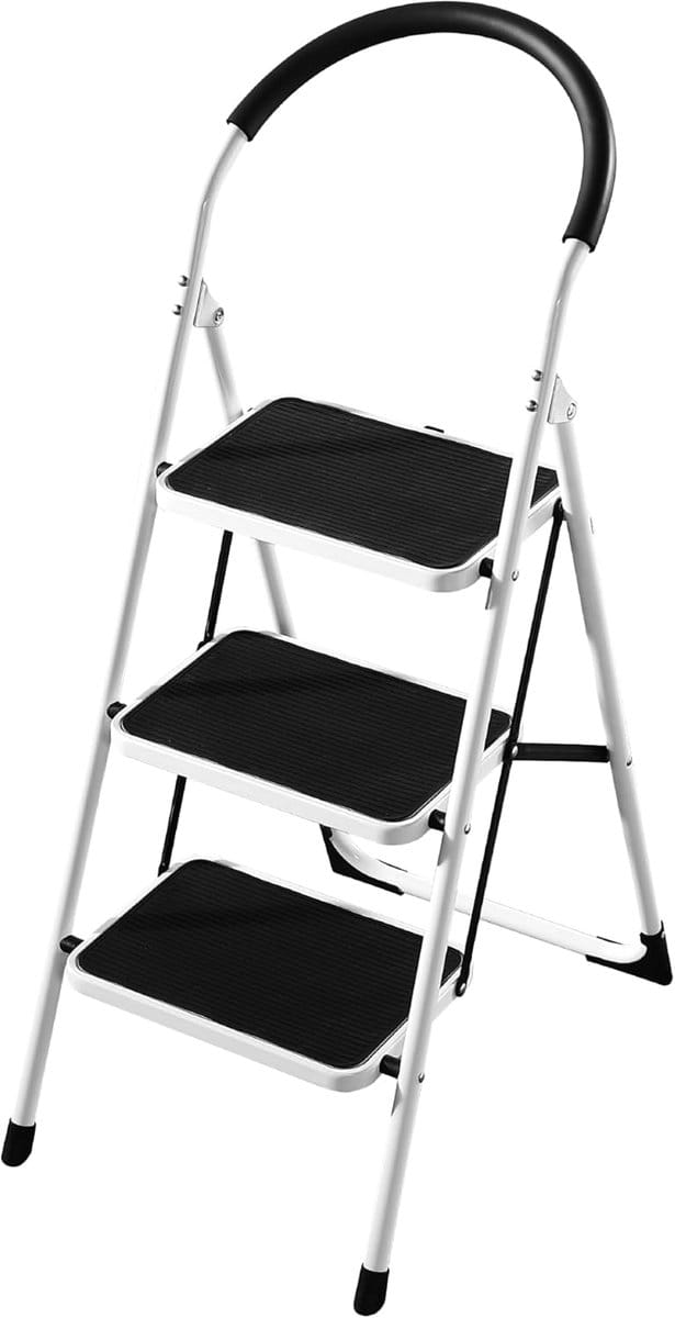 Huishoudtrap 3 Treden - Keukentrap Inklapbaar - Opstapje