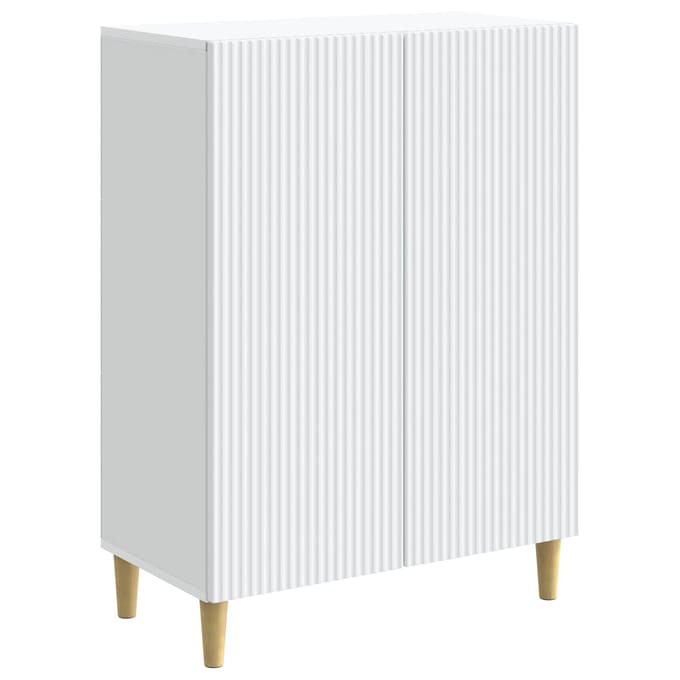 vidaXL - Dressoir - Wit - 66 - x - 34,5 - x - 90 - cm - Bewerkt - hout