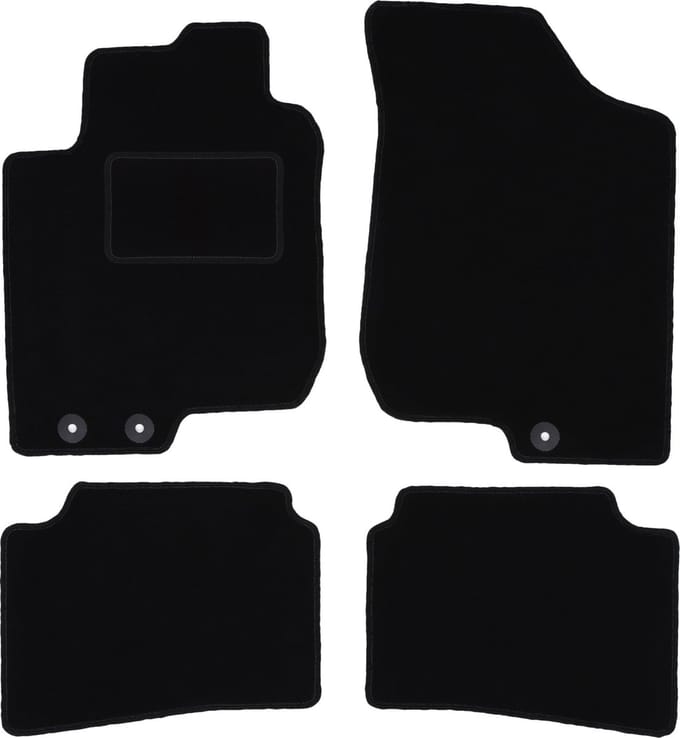 Zwarte veloursmatten voor: Hyundai i30 I hatchback, stationwagen, CW (2007-2012)