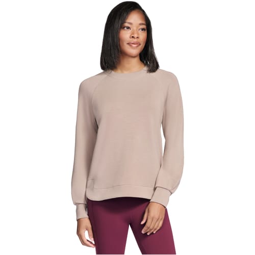 Skechers SKECHLUXE ELEVATE CREWNECK Dames Trui - Beige