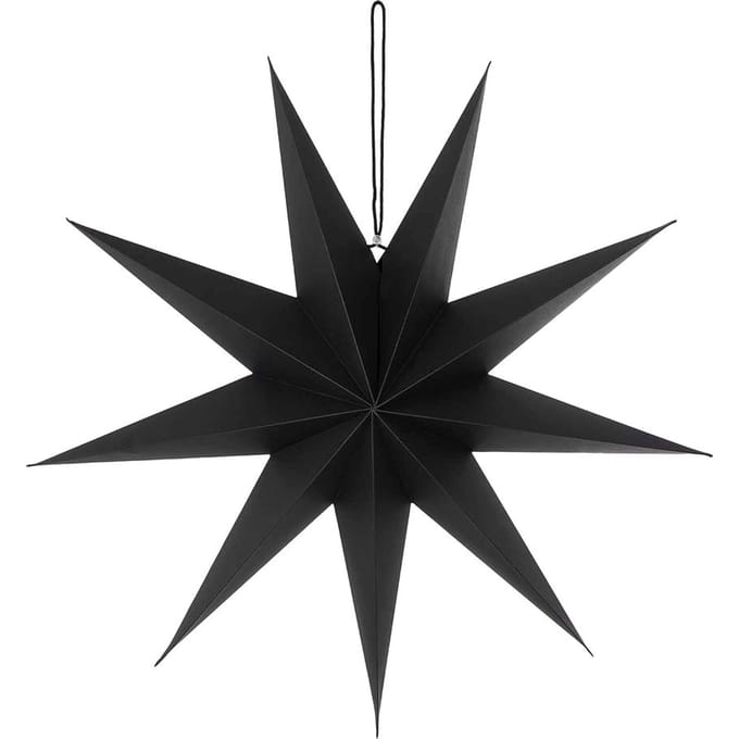 Papieren ster, 45 cm - Zwart