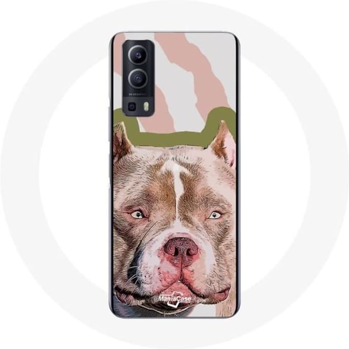 Vivo Y72 hoesje Bruin Pitbull Hond bruin