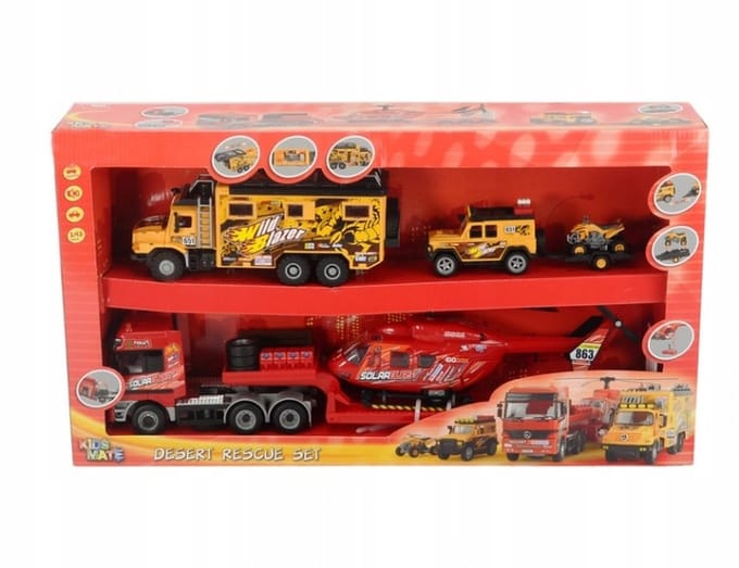 Dickie reddingsvoertuigenset 1:43 - 3 auto's en helikopter