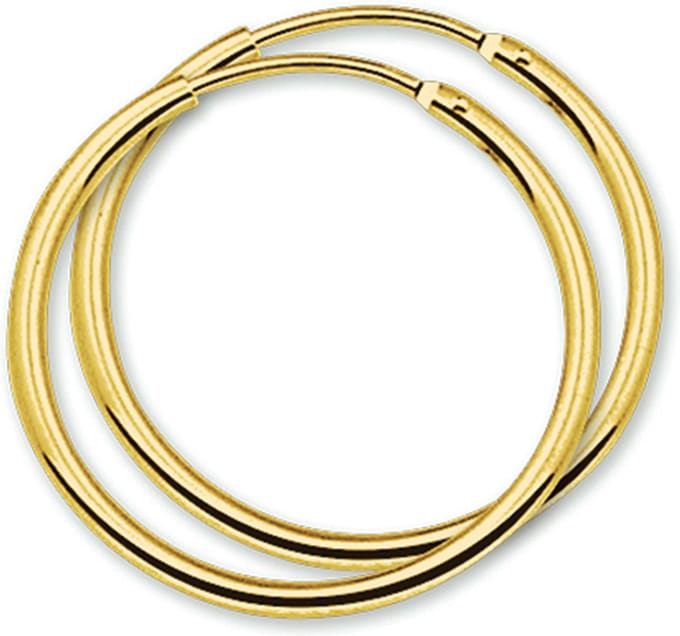 Marie-Celeste Oorringen Ronde Buis 32 mm - Goud