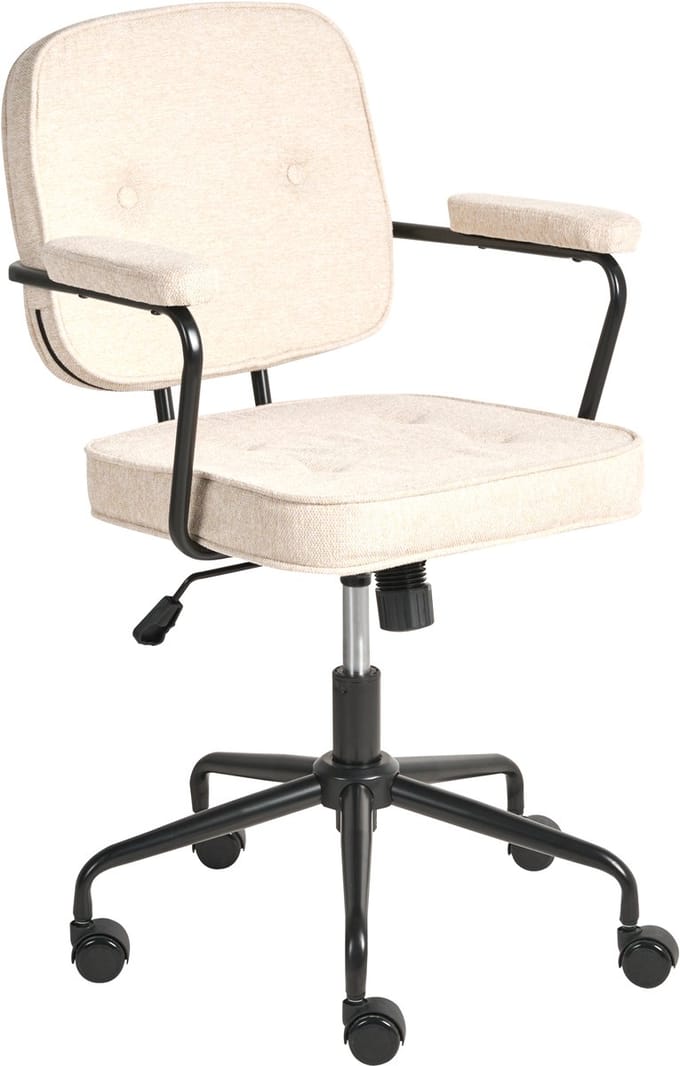 PAWNEE - Bureaustoel - Lichtbeige - Polyester