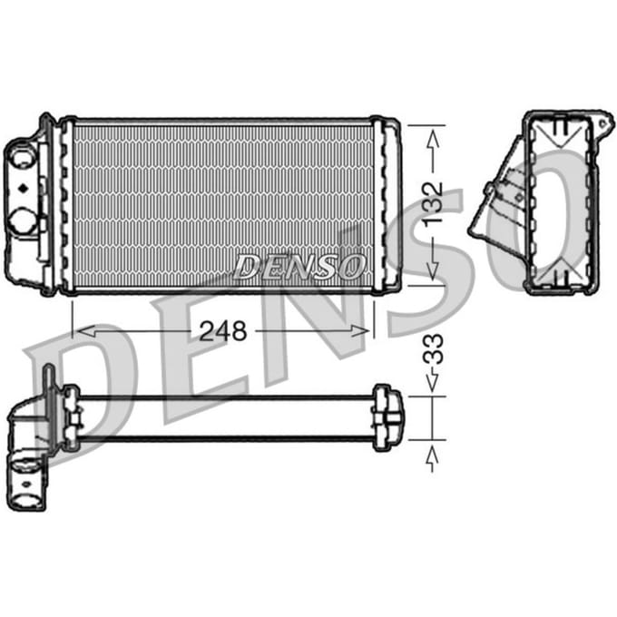 Warmtewisselaar, interieur verwarming DENSO DRR09050