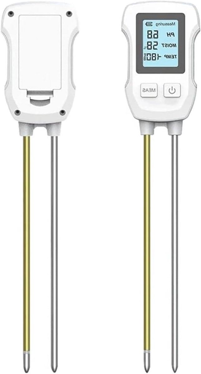 Bodemmeter - Grondtester - Plantenverzorging - 3-in-1 meting - 25 cm - Wit