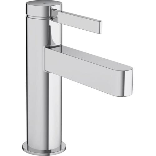 Hansgrohe Finoris Toiletkraan - 100 met rechte greep - voor koud water of vooraf ingestelde temperatuur - zonder afvoer - hoogglans chroom