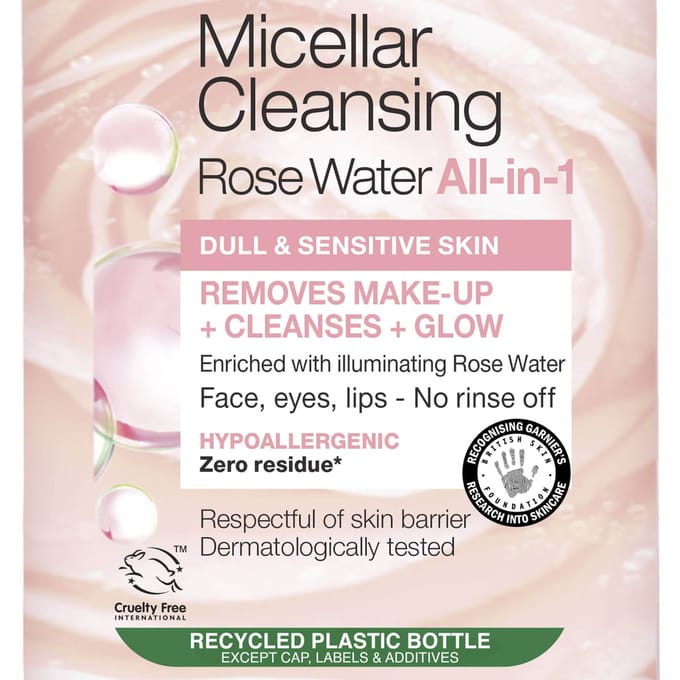 Garnier Makeup Remover Eco Pads and Rose Micellar Water Duo Set