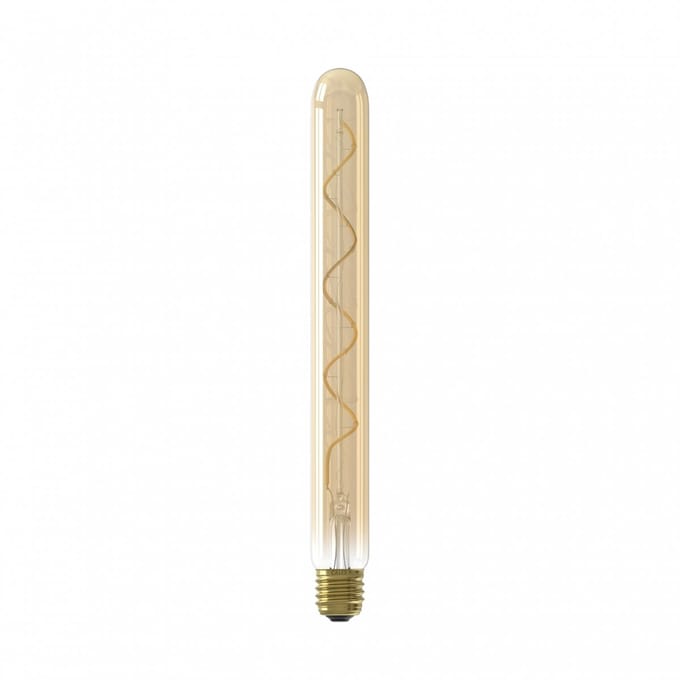Calex Filament Buis LED Lamp - E27 - T32 Lichtbron Goud - 3.8W - Dimbaar