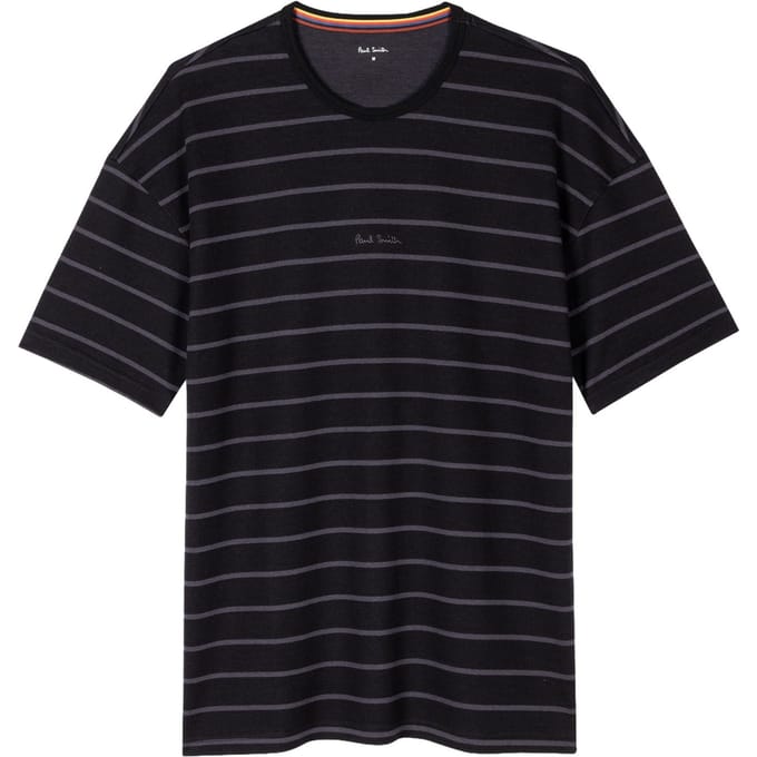 Paul Smith Men Top Relax Logo Stripe Black Taglia: L | Magliette basic Outlet | Uomo | Nero