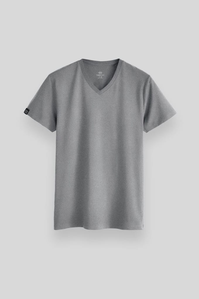 Heren V-hals Korte Mouwen T-Shirt