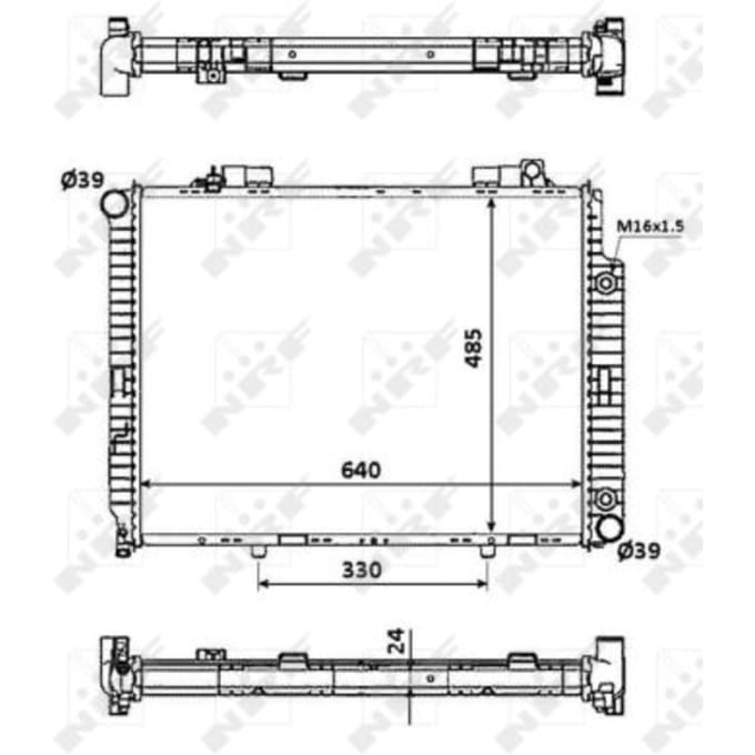 Radiator, motorkoeling NRF 53945