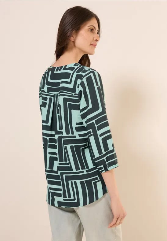 Gestructureerde blouse met patroon