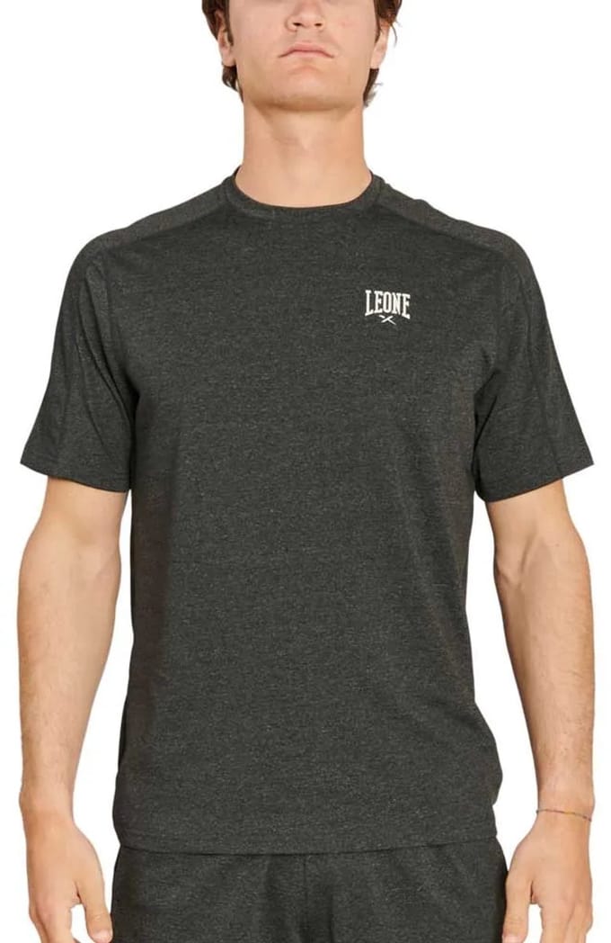 Leone1947 Melange T-shirt Met Korte Mouwen Grijs S Man