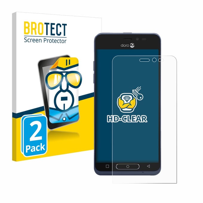 BROTECT - Screenprotector voor Doro 8035 - Folie Beschermfolie transparant 2 Stuks