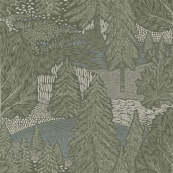 Boråstapeter Vliesbehang 4702 - Woodland - Botanisch Beige - 53cm x 10.05m