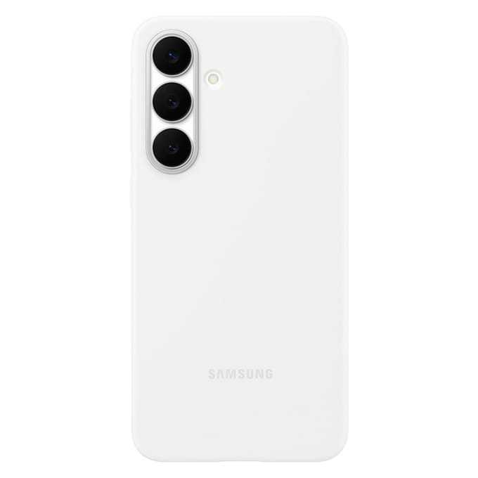 Originele Silicone Backcover voor de Samsung Galaxy S25 FE - Wit