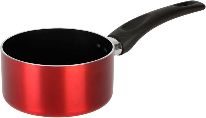 Kleine Koekenpan van Geperst Aluminium met Antiaanbaklaag, 14 cm, Rood